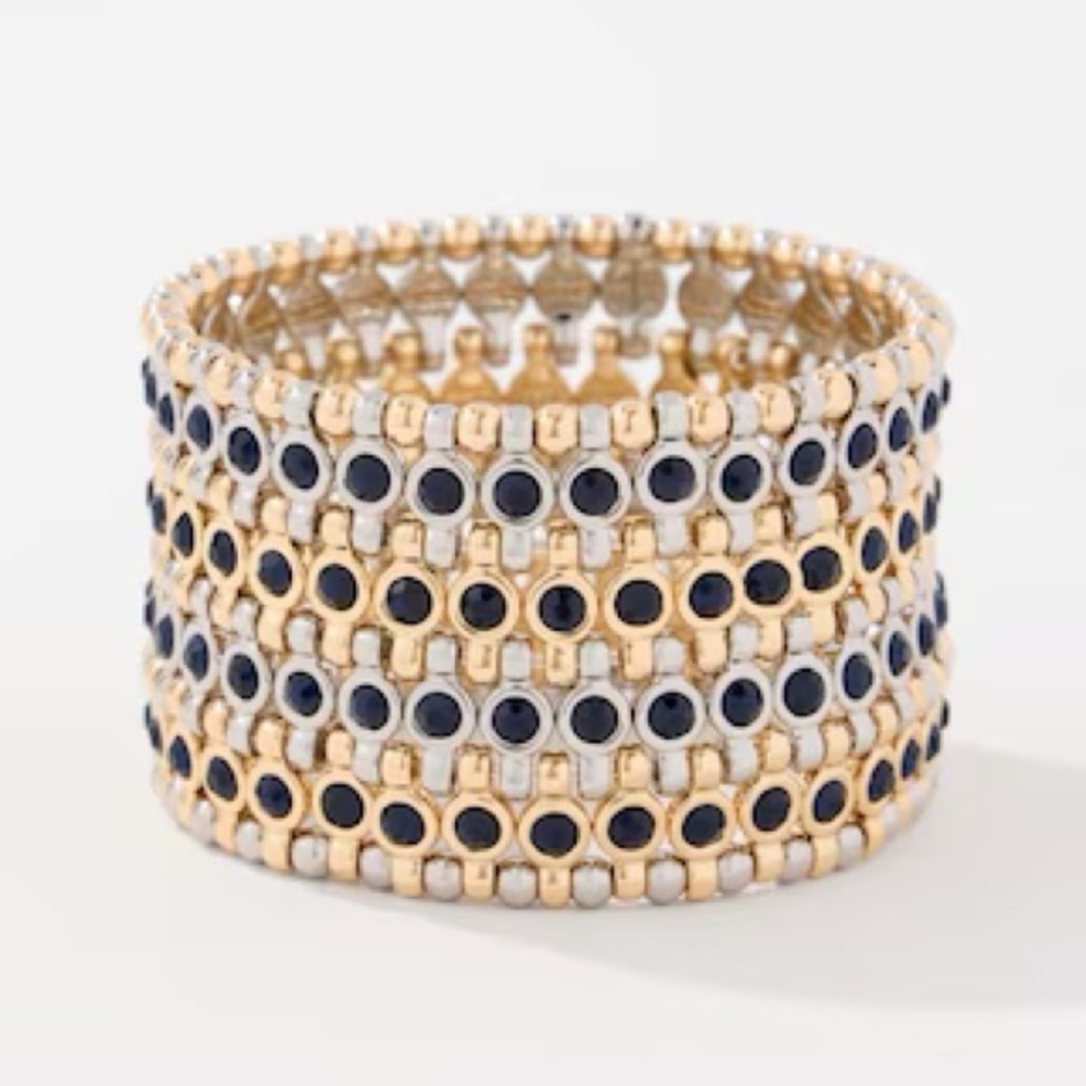 NWT WHBM Colored Glass Stone Stretch Bracelet